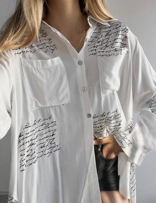 Blusa Oversize Letras